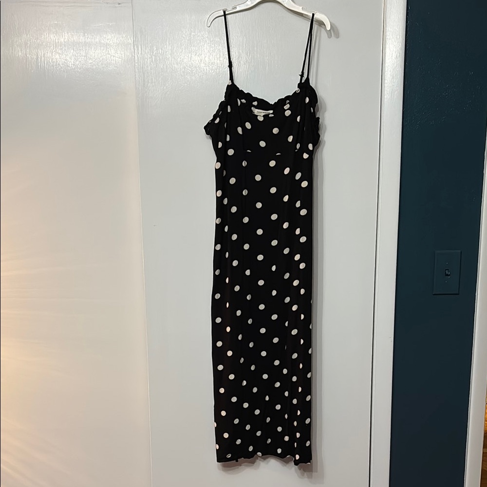 Lucky brand black and cream Polka Dot Dress